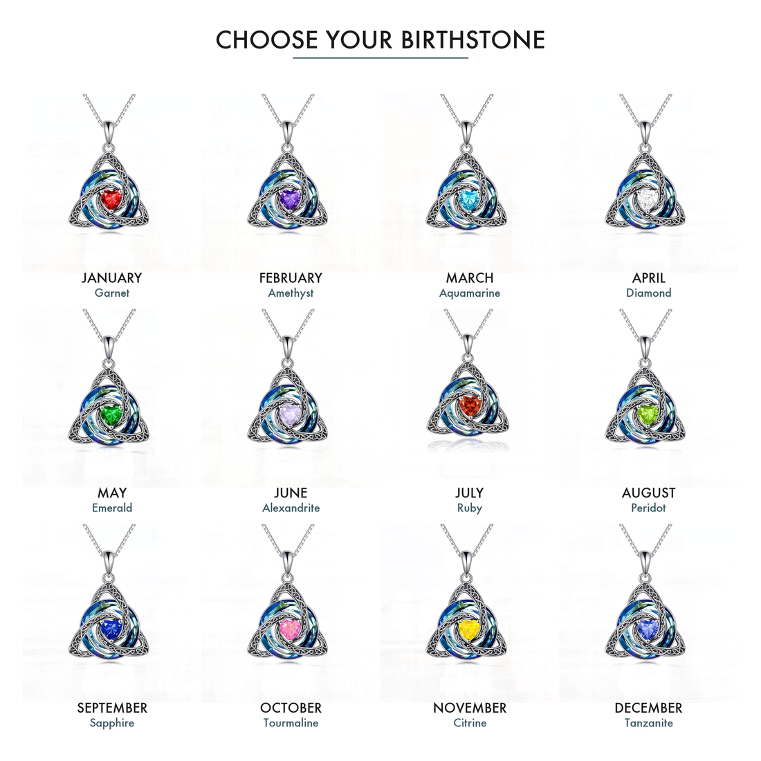 The 12 birthstones
