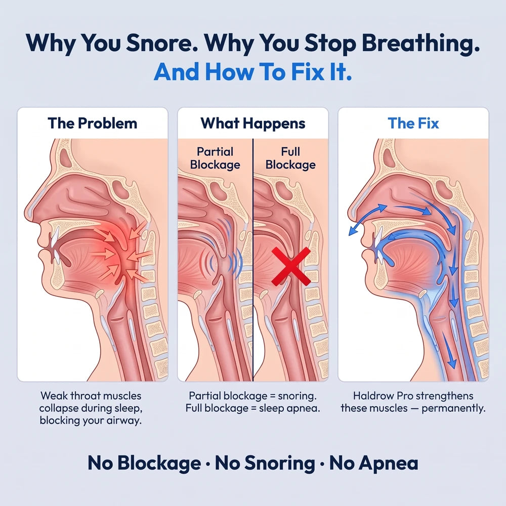 Why you snore, why you stop breathing, and how to fix it