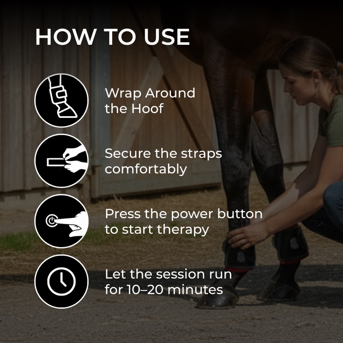 Haldrow™ Red Light Leg Wrap for Horses