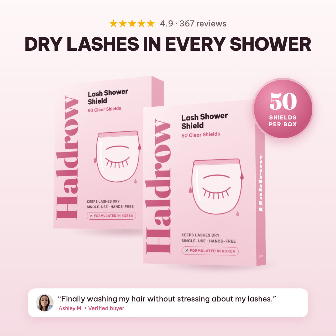 Haldrow lash shower shield: dry lashes in every shower